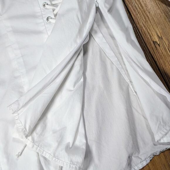 NWOT Anthropologie Guest Editor Lace Up Corset Style White Blouse Top - Picture 2 of 5